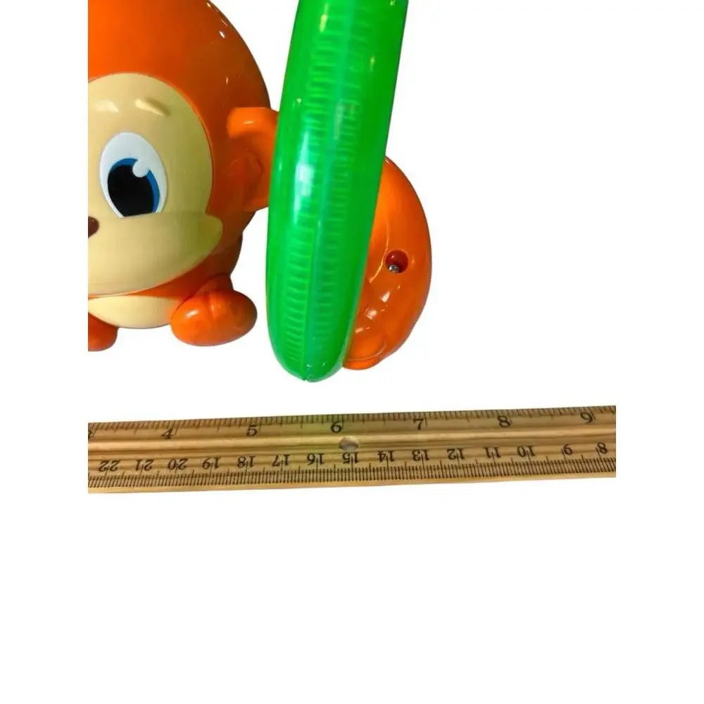 Bright Starts Roll & Glow Monkey Baby Toddler Toy w/ Lights‎ & Melodies Green